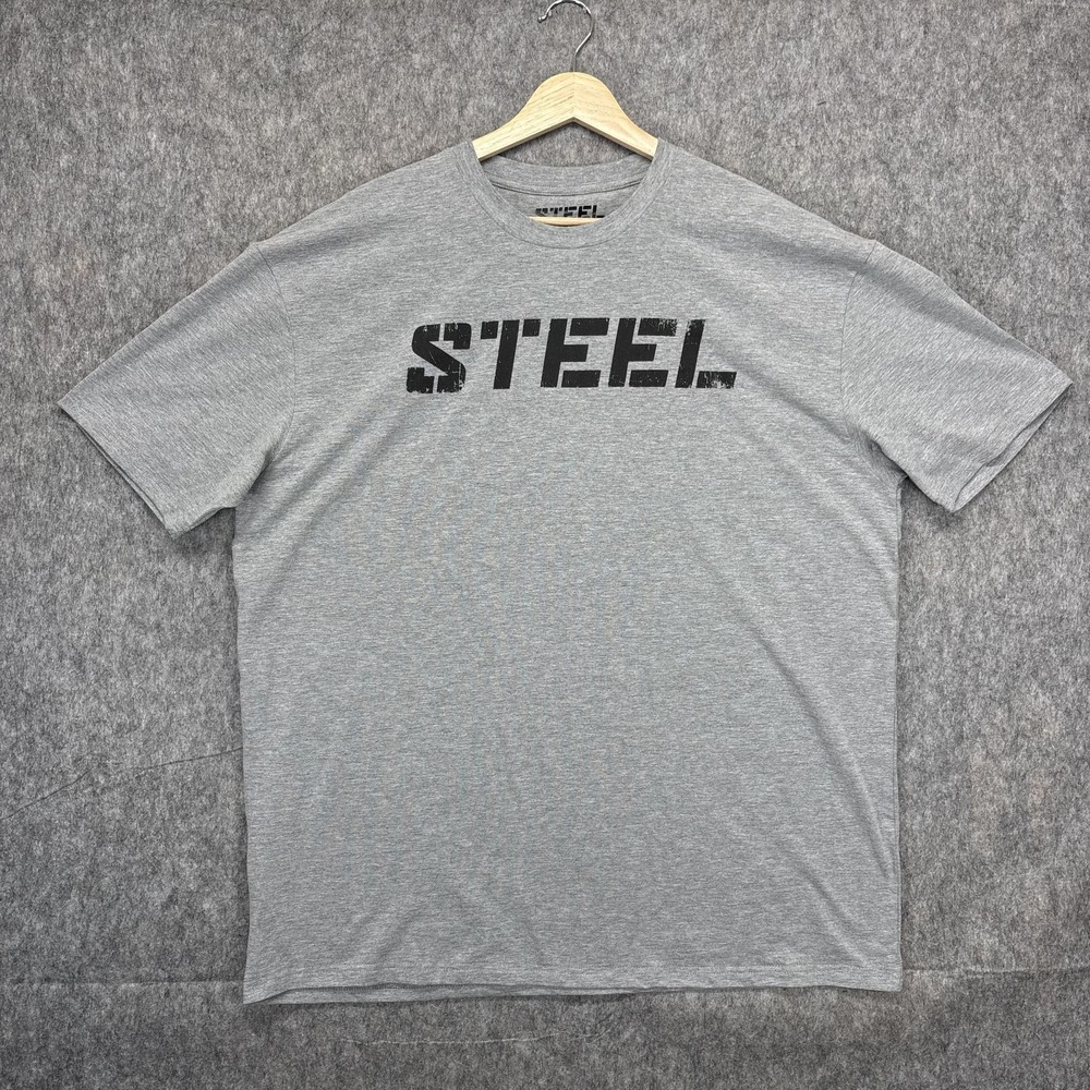 Steel Supplements T-Shirt Men's XL Gray Short Sleeve Cotton USA